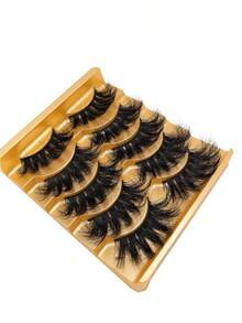 20mm Fluffy False Eyelashes 5 Pairs - Long-Lasting Voluminous Dramatic Eyelash Extensions, Instantly Amplify Eyes, Create Charming Deep Eye Makeup Effect - View 8