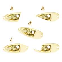 Genuine Fender GOLD Stratocaster/S<Wbr/>Trat Guitar Input Output Jack Plate Cover - 如圖 - 查看 1