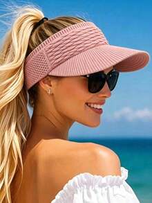 1 pieza Sombrero de sol ajustable con patrón de escamas de pez, sombrero multifuncional casual y transpirable con protección solar, adecuado para hombres y mujeres para uso diario - Gorra de béisbol abierta - Ver 4