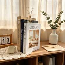 Desktop Decor Set 3 Decorative Books, Suitable For Home Living Room Study Decor | Premium Decorative Faux Books, Suitable For Office Desk Decor, Scene Atmosphere Decor Fake Books - 3pcs - View 5