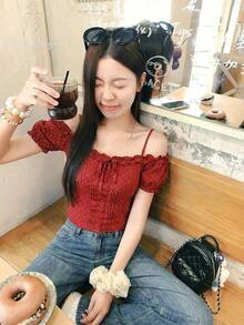 Women Tops - Red - View 5
