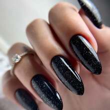 COSMI MILANO One Piece 9ml Effect Nail Polish With Moisturizing And Nourishing Treatment And Professional Salon Gloss Finish. With A Glossy Glass Effect, Natural Transparent Gel, Long-Lasting, Quick-Drying For Elegant And Professional Nail Care, Very Suitable For Use In Spring And Summer. - NERO GLITTER - 查看 2