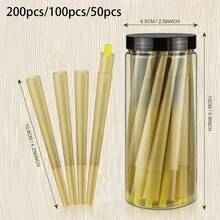 50/100/200pcs Slow Burn Pre-Rolled Cones 110mm Extra Large Brown Rolling Paper With Seal|Rolling Paper - Multicolor - View 2