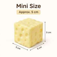 1/2pcs  Jumbo Cheese Cube Stress Ball Big Cheese Shapeable Squeeze Ball Non-Bounce Fidget Toy ASMR Sensory Anti-Stress Christmas Gift - Party Toys - View 6