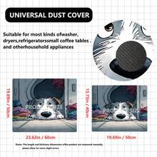 1pc, Home Decor, Cartoon Puppy Pattern Printed Washing Machine Dust Cover, Rubber Soft Bottom, Laundry Room Accessories, Washing Machine Top Protection Pad, Water Absorbent Quick Drying, Refrigerator Dust Cover Pad, Coffee Machine Countertop Water Absorbent Pad, Diatom Mud Drainage Pad, Modern Laundry Room And Kitchen Appliance Washing Machine And Dryer Dust Cover, Home Decor, Kitchen Dining Room Decor - Multicolor - View 11