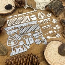 1pc Bee Set Series Metal Cutting Dies DIY Scrapbook Album Welcome Card Home Decor Holiday Greeting Handmade - Bee - View 7