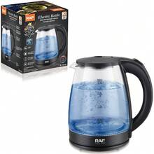RAF Electric Glass Kettle, 2.0L, 800W, Fast Boil, Automatic Shut-Off, 360° Rotating Base, Overheat Protection - US A Type Plug(110-127V) - View 4