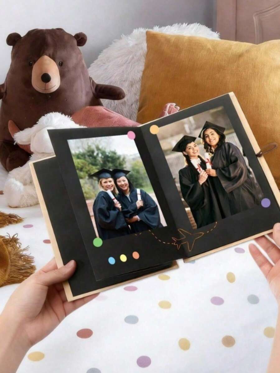 Foldable Multi-Panel Photo Frame, DIY Graduation Collage Photo Album, 2026 Class Desktop Display Souvenir, Graduation Party Decoration, Ideal Graduation Gift For Father's Day And Eid Al-Adha, Student Commemorative Exchange Keepsake - Color - View 1