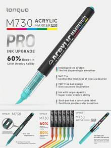 Languo New Color Series Heavy Ink Painting Pens, 288/192/96/72/48/9 Rich Ink Marker Pen Set, Skin Tone And Pastel Color Assortment Available, Soft Liquid-Flow Tip, Vibrant Colors, Strong Coverage, Suitable For Art Students And Artists, Applicable To Canvas, Rock Painting, Wood, Stone, Glass, Ceramic, Fabric Painting, DIY Crafts, Creative Graffiti Creation. Perfect Gift Set For Boys/Girls, Back To School Essential Learning Stationery - Sets - View 7