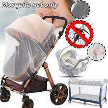 Elegant White Baby Stroller Mosquito Net,Insect And Mosquito-Proof Netting,Summer Mosquito Cover,Stretchable Mosquito Net,Infant Bassinet Mosquito Net - Multicolor - View 1
