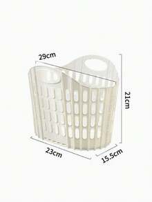 1pc Modern Foldable Wall-Mounted Laundry Basket - Portable Multi-Layer Dirty Clothes Basket, Polypropylene Material Square Laundry Basket, Suitable For Home And Bathroom Storage (Please Note Product Size When Purchasing) - Multicolor - View 7