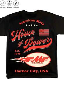 Flying Factory Men's Shirt, 100% Cotton, Printed In Southern California In 1973, A Great Gift For Motorcycle Enthusiasts. ND4L - Black 532 - View 4