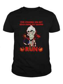 Plus Size1pc Achmed The Chains On My Mood Swing Just Snapped Run Shirt Simple Pure Mens Short Sleeved Graphic T-Shirt Casual And Versatile Loose And Comfortable Street Style Crew - Back - View 1