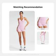 Chaleco Deportivo de Verano para Mujer, Ropa Deportiva de Secado Rápido, Camiseta Deportiva con Tirantes para Yoga, Top Deportivo con Relleno en el Pecho - Negro - Ver 6