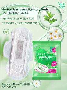 Niceday 艾草失禁墊草本衛生墊超薄失禁墊適用於老年人與孕婦去除私密異味可吸收尿液與經血可替代衛生墊保持私密處乾爽不癢旅行裝方便攜帶 - 245mm(3pcs/pack) - 查看 13