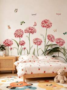 Rainbow Fairy Deer Wall Decal, Butterfly Cloud Floral Sticker, Home Wall Art Decor, Nursery Girls Room, Removable Self-Adhesive Room Art - Multicolor - View 5