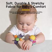 Baby Wrist Rattle Socks And Foot Finder Set, Perfect Baby Toys For 0-12 Months Newborn Boys And Girls As Shower Gifts, Garden Bug Series - Multicolor - View 4