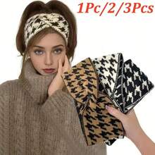 1Pc/2/3Pcs Women Houndstooth Pattern Headband,Black And White, / Style,Fashion New Arrival,Hair Accessories - Multicolor - View 13