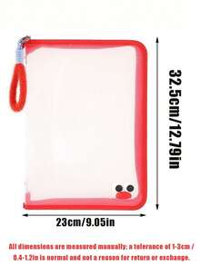 1pc Versatile Clear Document Pouch Waterproof Zipper File Bag Large Capacity Wide Bottom Space Saving Multi Color Design Portable Organizer For Test Papers Home Work Certificates Bills Receipts Stationery Pencil Cases Ideal For School Office - Multiple Styles - View 12