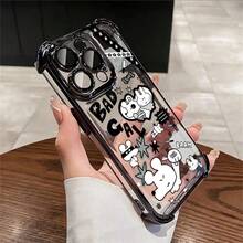 Conejo Carcasa celular diseño moderno con protección completa contra caídas y rasgos, apta para múltiples modelos móviles como serie  5 hasta  17 Pro Max incluyendo Mini, Plus, Pro, Pro Max y 16e,  Galaxy serie A y S con A03,A04,A04e,A05,A06,A12,A15,A22,A32,A34,A35,A54,A55,S23,S24 Ultra, celulares  Moto G52,G54,G84, dispositivos  Poco C40,C65,M5s,M6 Pro 4G,X5,X6,X6 Pro y Redmi 9A,A3,Note 11 4G, funda cómoda duradera ideal para uso cotidiano personal - Negro - Ver 3