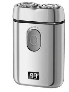 Afeitadora eléctrica Modelo en plata electrochapada líquida máquina de afeitar recargable y lavable para hombre, cuchilla afilada sin tirones - Plateado - Ver 1