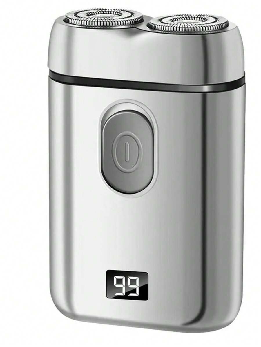 Afeitadora eléctrica Modelo en plata electrochapada líquida máquina de afeitar recargable y lavable para hombre, cuchilla afilada sin tirones - Plateado - Ver 1
