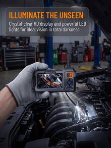 Industrial Endoscope Camera, 4.3-Inch IPS Screen, IP67 Waterproof, 1m/39-Inch Cable, With Magnet, Hook, Side Mirror, Suitable For Pipe Inspection, Car Repair, HVAC, Car Diagnosis, Men's Device - Endoscope - View 4