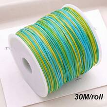 beadia 1 Rollo, 30 Metros, 0.8MM Cuerda de Jade con Teñido Degradado para Manualidades Cuerdas/Hilos Hechos a Mano Adecuados para Colgantes/Material para Cuerdas Tejidas a Mano, Multicolor Hecho a Mano - 30 m/rollo - Ver 22