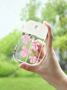 1/2pcs/Set Pink Bow Portable Card-Style Spray Bottle - Transparent, Refillable Spray Bottle, Perfect For Travel; Suitable For Perfume, Toner And Liquid Cosmetics; Essential Empty Container For Commuting Women, Travel Accessory, And Her Gift - Multicolor - View 7