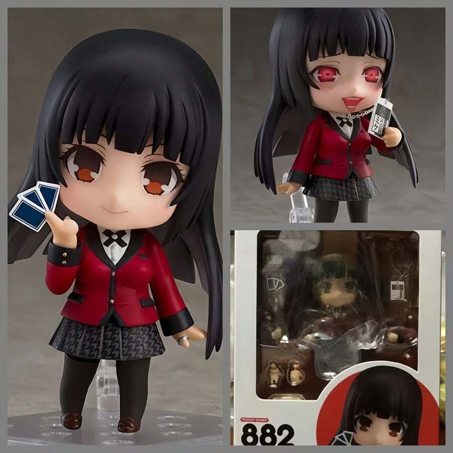1 pieza Figura de arcilla Chibi 882# Yumeko Jabami Figura de acción con rostro móvil y cambiante Modelo ornamento - Multicolor - Ver 1