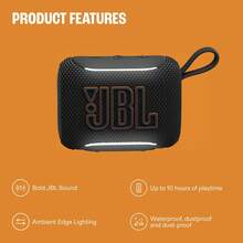 JBL GO 5 超便攜 IP68 防水防塵藍牙喇叭，附氛圍燈環、USB-C 無損音訊、AirTouch 立體聲配對、Auracast、10 小時續航，適合旅行與戶外使用 - 查看 9
