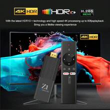 A TV Stick Android 10 Allwinner H313 Quad-Core 4G/5G WiFi HD 4K Z1 Smart Media Player Bluetooth 5.0 Voice Remote IPTV - Black - View 5