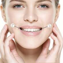 1 pieza Entrenador de hoyuelos de acero inoxidable con sonrisa natural, dispositivo cómodo para dar forma a los hoyuelos, entrenador facial de hoyuelos reutilizable, herramienta portátil para crear hoyuelos, simple para el uso diario de entrenamiento de mujeres - Multicolor - Ver 4