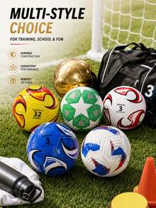 Professional Gold Soccer Ball - Made Of PVC Material, Machine-Stitched Panels, Suitable For Training And Matches, Applicable For Various Fields, Soccer Accessories, Dynamic Sports Design - Gold - View 3