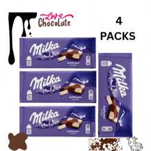Milka Milk And White Chocolate Confection Bar, Cow Spots Design, Alpine Milk Chocolate With White Chocolate, 3.52 Oz, 4-Pack - Chocolate - View 1