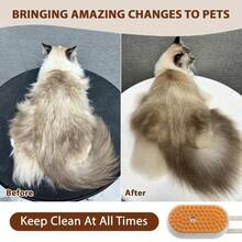 4-In-1 Cat Comb, Rechargeable Pet Grooming Comb With Massage Function, Anti-Static Pet Care Device - Purple - View 2