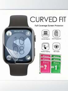 2-5PCS Hydrogel Film Full Curved Screen Protector Compatible With Watch FIT 3/4/4pro Accessories 9D Screen Protector For Watch FIT 3/4/4pro No Glass - Clear - View 7