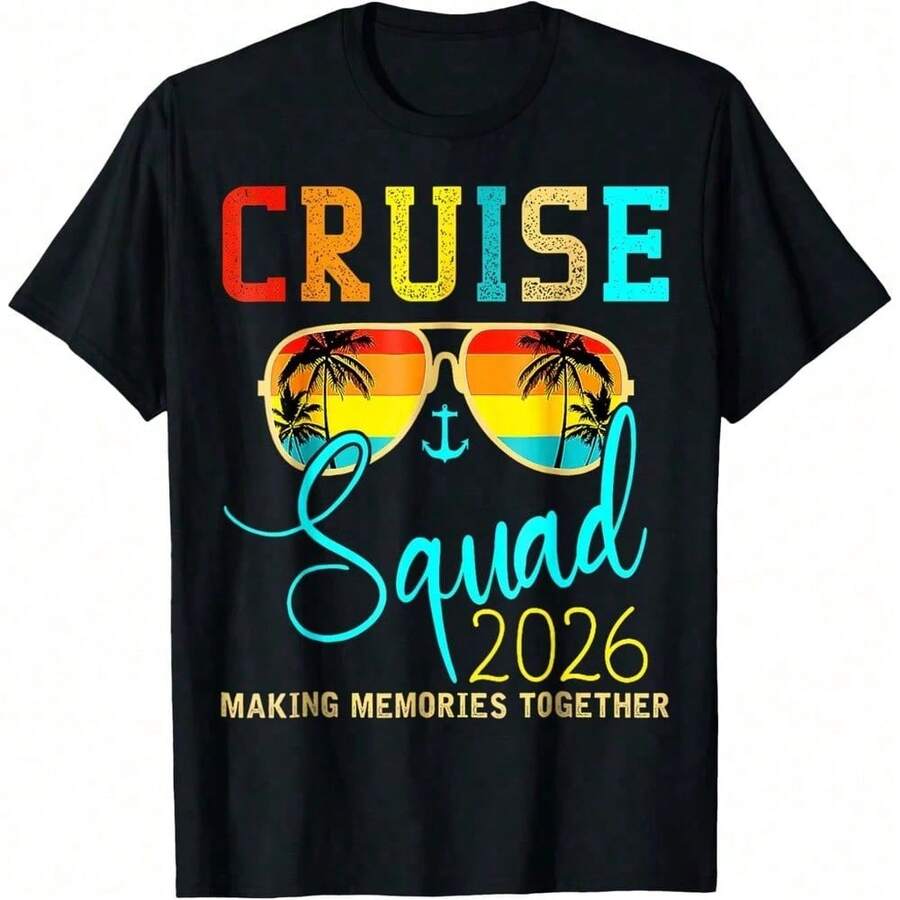 Sommerurlaub 2026: Partnerlook-T-Shirts für die ganze Familie – Herren-Outfit - Schwarz - Übersicht 1