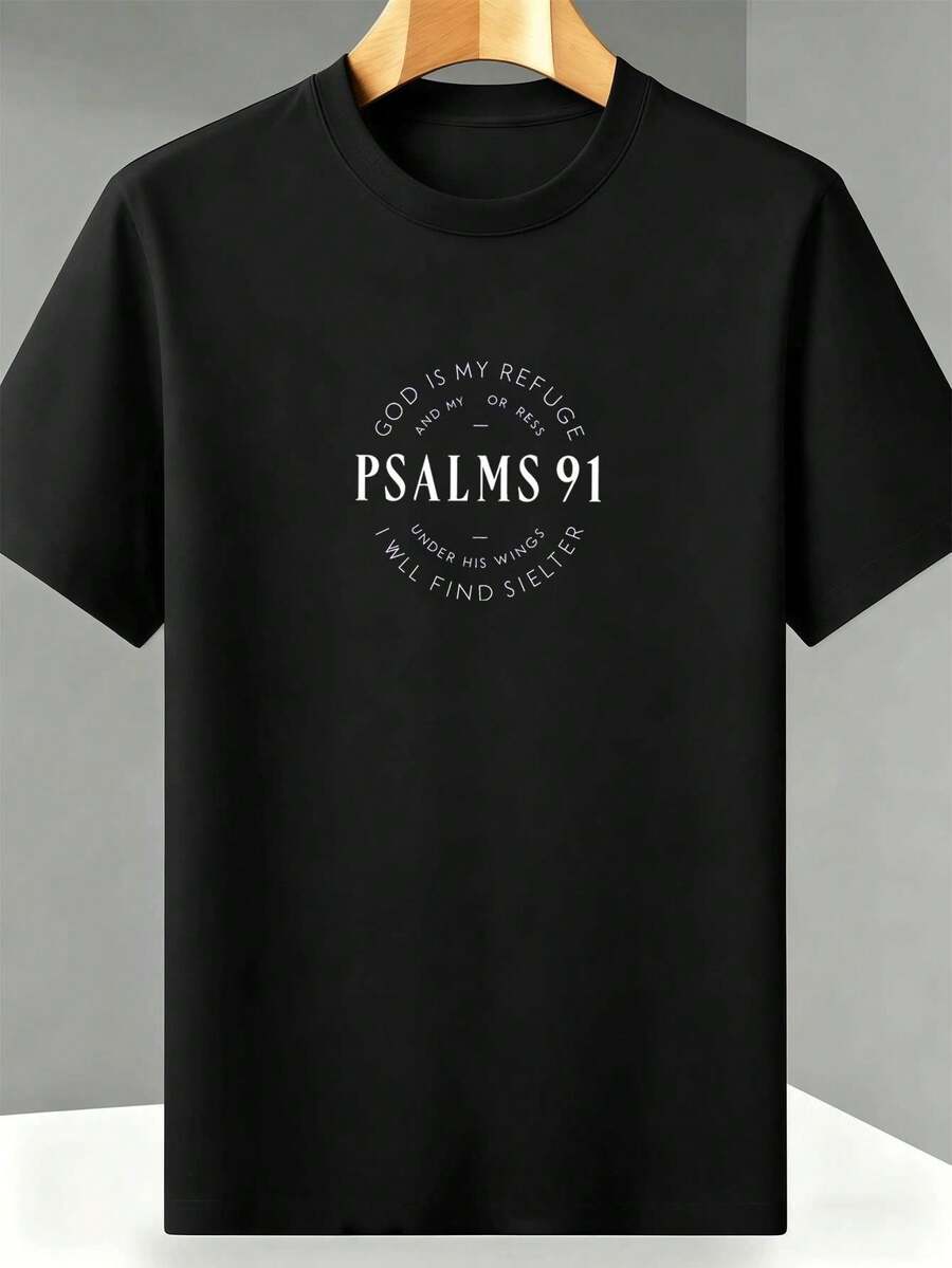 Men Plus Size T-Shirts - Black - View 1