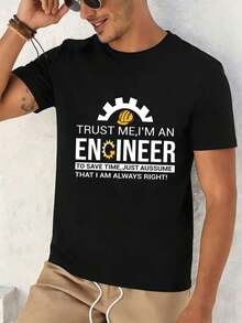 Men Plus Size T-Shirts - Black - View 2