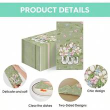 - Servilletas decorativas de papel desechables de primavera y verano, unidades, toalla de mano para, almuerzo, cena, cocina, bao - 100 - Ver 6