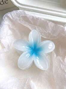 1/4pcs Hibiscus Flower Jelly Color Hair Clips, Lightweight Plastic,Hair Accessories, Suitable For Daily,Casual,Party,Beach Holiday,Summer Essential - Multicolor - View 2