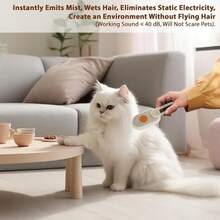 4-In-1 Cat Comb, Rechargeable Pet Grooming Comb With Massage Function, Anti-Static Pet Care Device - Purple - View 7