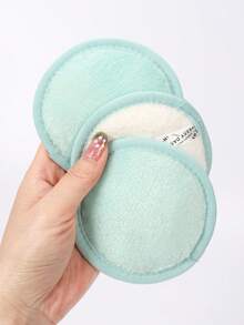 1 pieza Esponja holgada ultra suave de doble efecto, lavable a máquina, herramienta de limpieza reutilizable, adecuada para lavar la cara, limpiar, quitar el maquillaje, todo tipo de pieles - Multicolor - Ver 10
