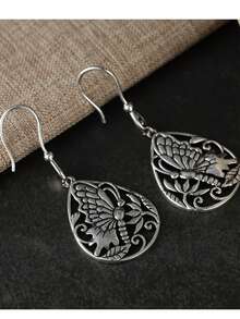Hot Trending Artisan Crafted Vintage Copper Twisted Hoop Earrings - Minimalist Elegant Women's Jewelry | Lightweight, Hypoallergenic For Daily Wear - Silver - View 5