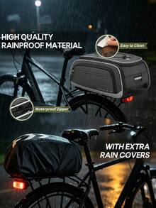 Bike Bags For Bicycle Rear Rack - 15L-23L Expandable Waterproof Bike Trunk Bag With Rain Cover, 4-In-1 Pannier Saddle Bag & Backpack For Ebike - Grey - View 2