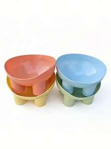 1pc Macaron Elephant Leg Neck Protection Cat Food Bowl Anti-Tip Pet Bowl, Multiple Colors Available, Beautiful Colors - 300ml - View 5