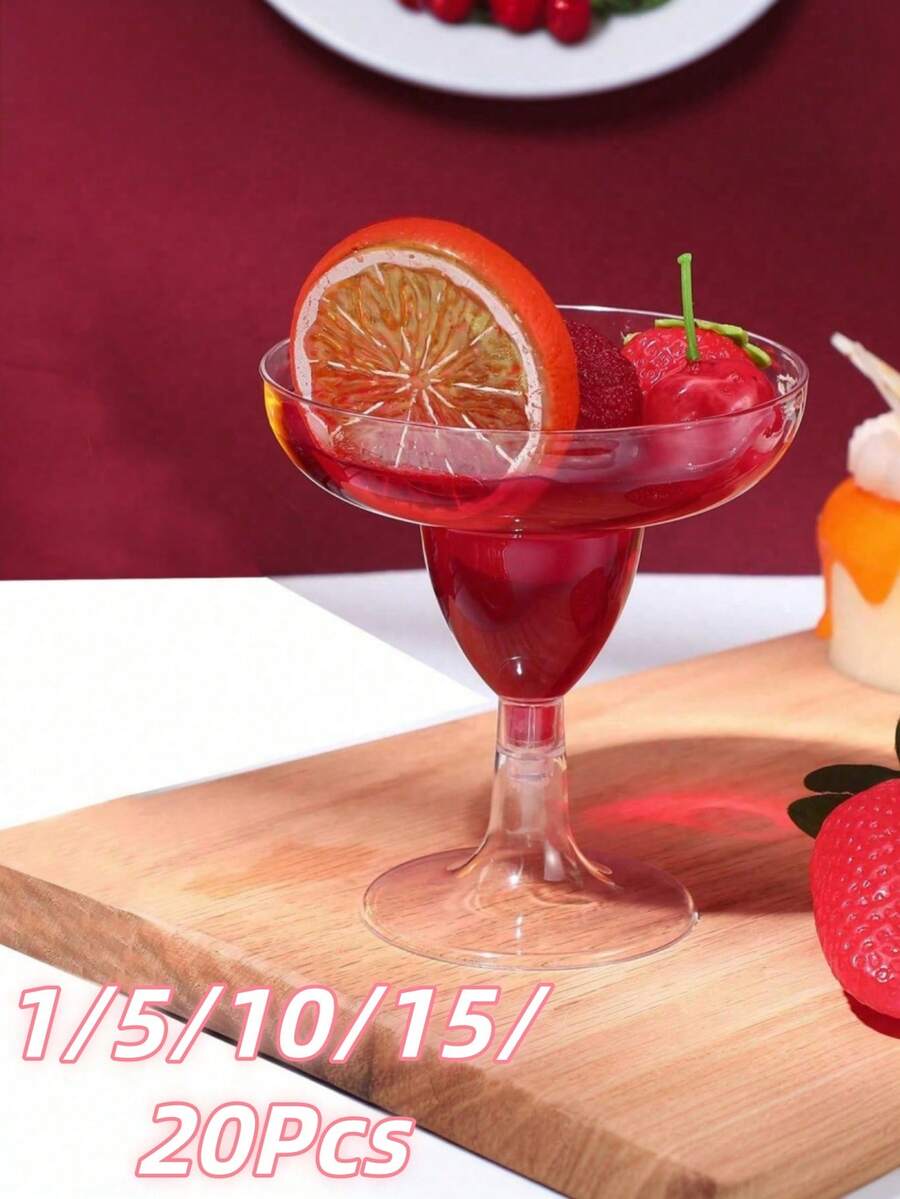 1/5/10/15/20個優雅馬丁尼酒杯（產品尺寸較小，請在下單前查看尺寸表）－適合調酒、香檳、甜點－理想用於婚禮、派對、咖啡館及各種活動。適用於咖啡館、居家、餐廳、派對、慶祝活動、辦公室等場合，可用於盛裝調酒、紅酒、慕斯、冰淇淋、果凍、甜點，亦可作為父親節禮物、母親節禮物。 - 彩色 - 查看 1