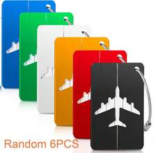 6/8pcs Aluminum Alloy Luggage Tags Set High Quality Design With Secure Steel Loop Sturdy & Stylish Perfect For Easy Identification Needs - Random Color - View 11