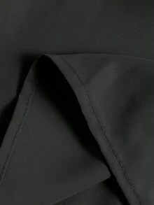Plus Size Women Casual Solid Color Long Skirt Spring - Pure Black - View 8